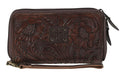 STS Westward Kacy Tooled Leather Zip-Around Organizer - Brown  