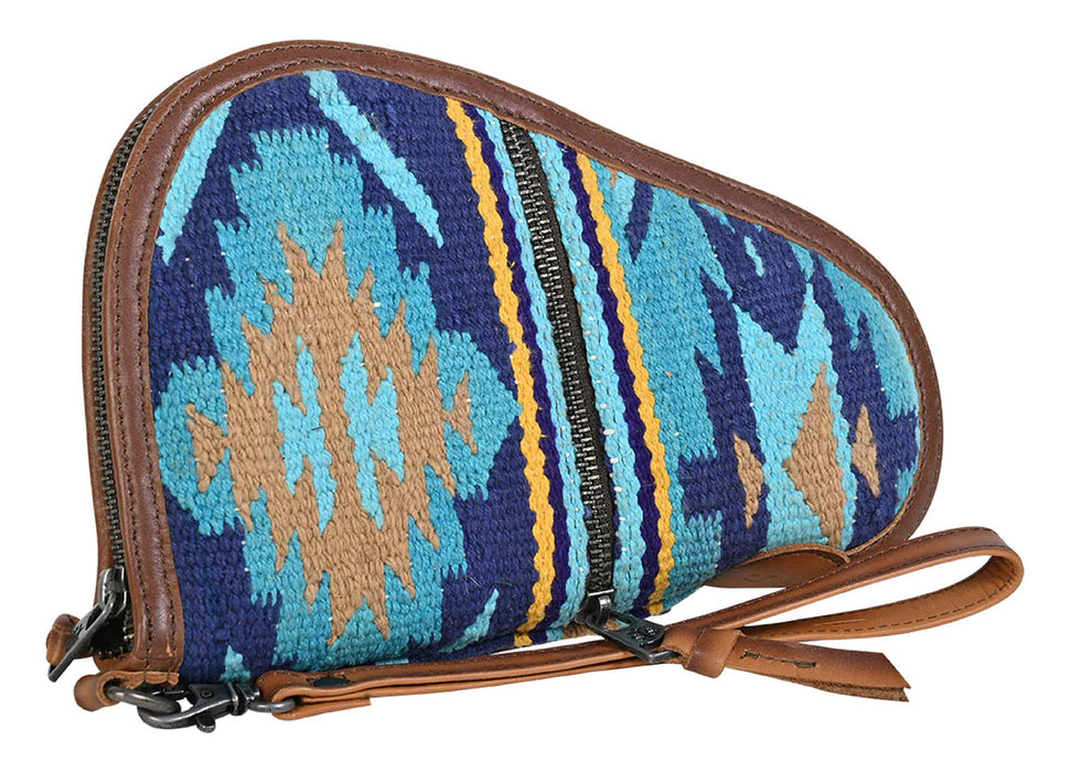 STS Mojave Sky Aztec Pattern Pistol Case w/ Wristlet Strap - Blue  