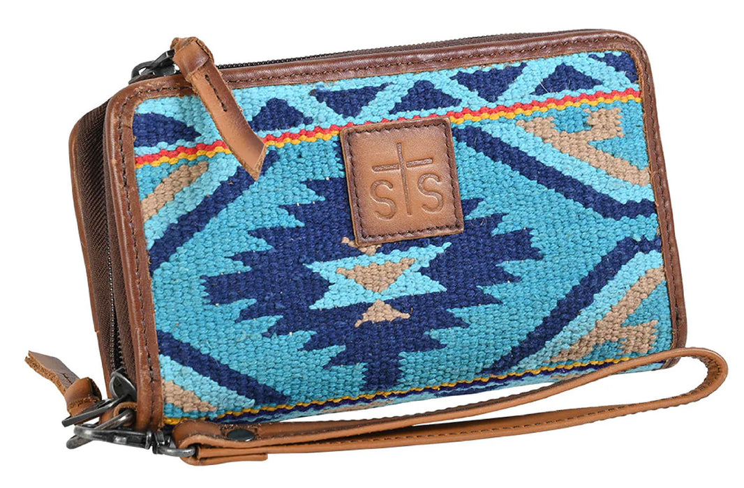 STS Western Mojave Sky Kacy Organizer Wristlet Wallet - Blue  