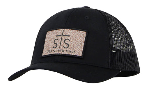 STS Leopard Patch Snapback Trucker Hat - Black  