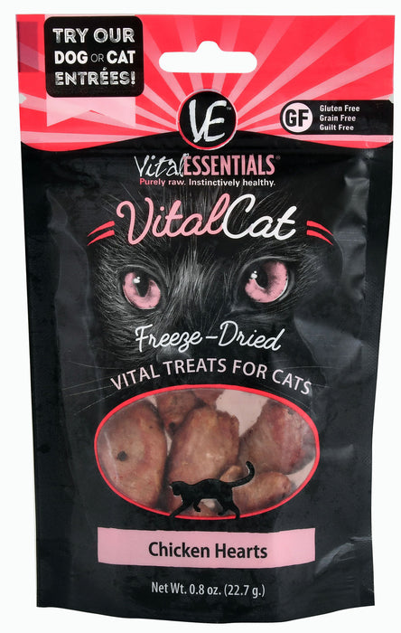 Vital Cat Freeze-Dried Chicken Hearts Cat Treats -   