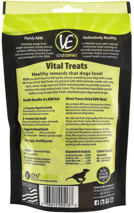 Vital Essentials Freeze-Dried Beef Tripe Dog Treats -   