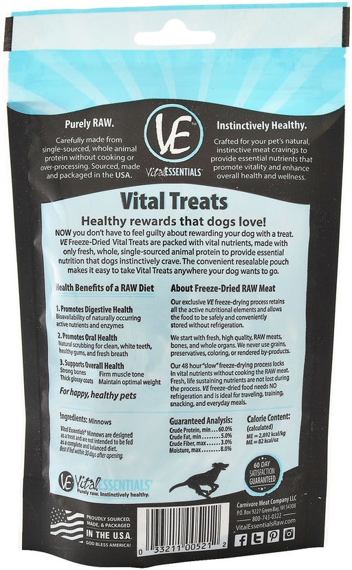 Vital Essentials Freeze-Dried Minnows Dog Treats -   