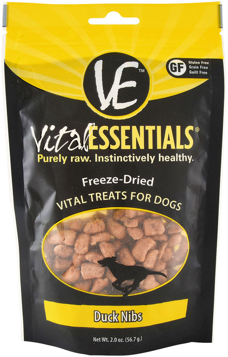 Vital Essentials Freeze-Dried Duck Nibs Dog Treats -   