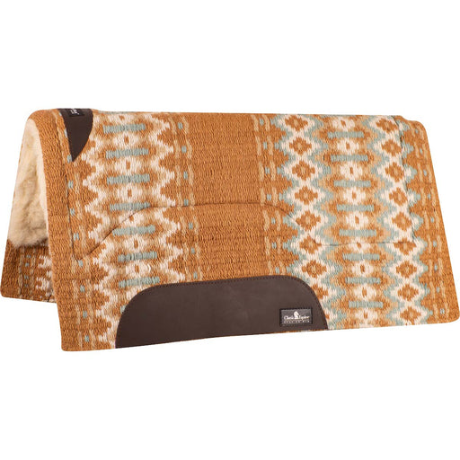 Classic SensorFlex Wool Top Pad, 34" x 38" - Buckskin/Aqua  