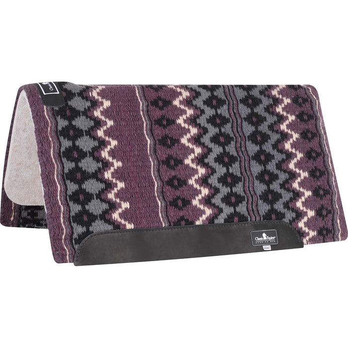 Classic Wool Top Pad, 32" x 34" - Aubergine/Charcoal  