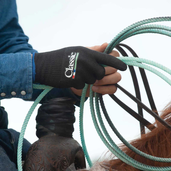 High Performance Roping Glove, 6-Pack Color Black