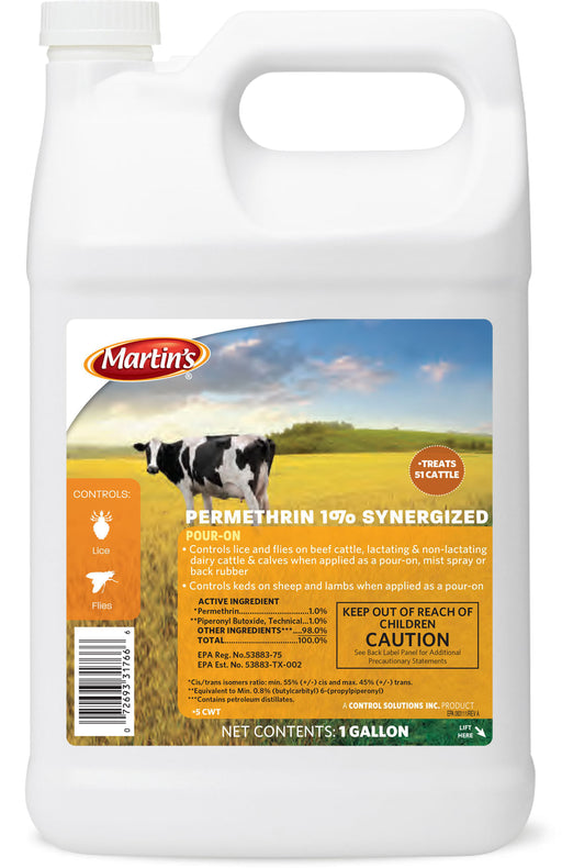 Martin's Permethrin 1% Synergized Pour-On -   