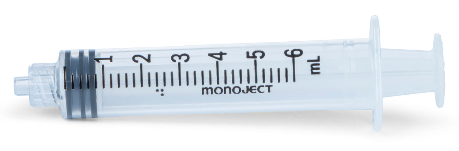 Ideal Luer Lock Syringes, Boxes - 6 mL (50 count) - Monoject L.L. Syringe  