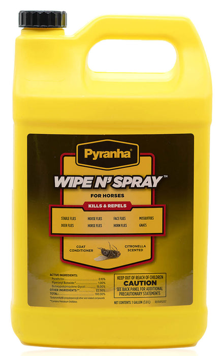 Pyranha Wipe N' Spray Fly Spray - Gallon Pyranha Wipe N' Spray Refill  