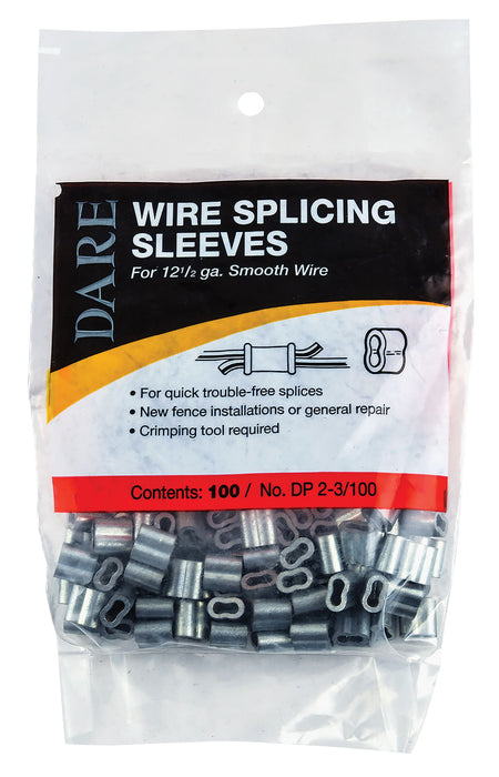 Splicing Sleeves - 12.5 Gauge Smooth Wire, pkg of 100  