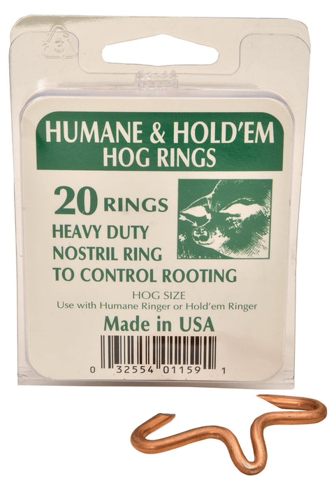 Hog and Pig Rings - Humane Hog Nose Rings, 20 Count  