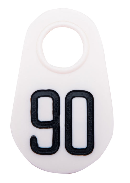 Bock's Nylon Numbered Identification Tags 1-100, White - 90  