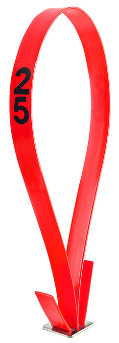 Red Numbered Mare ID Neck Strap - Blue 7 