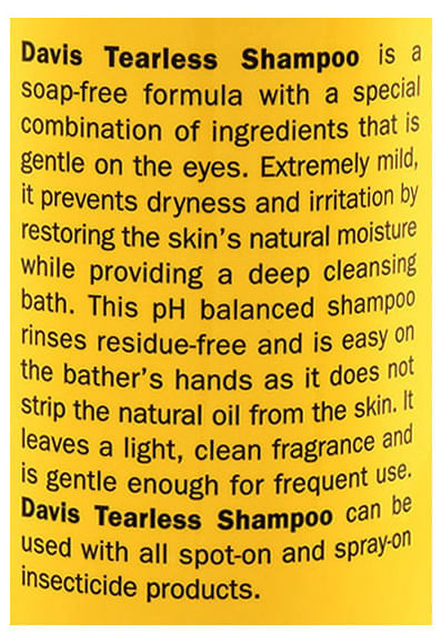 Davis Tearless Shampoo for Dogs and Cats - Davis Tearless Shampoo, 12 oz  