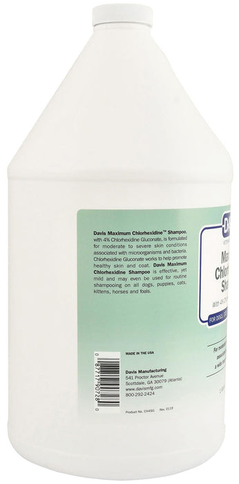 Davis Maximum Chlorhexidine (4%) Shampoo - Gallon Maximum (4%) Chlorhexidine Shampoo  