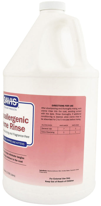 Davis Hypoallergenic Crème Rinse - Davis Hypoallergenic Creme Rinse, Gallon  