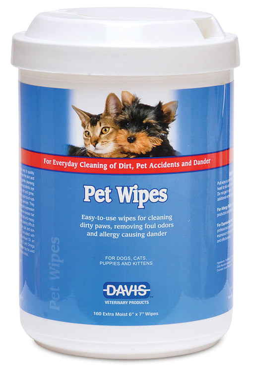 Davis Pet Wipes, 160 count -   