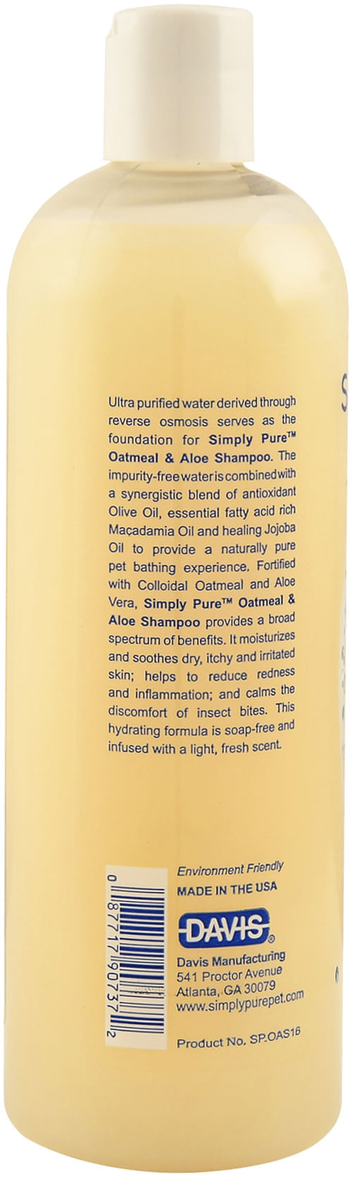 Simply Pure Oatmeal & Aloe Shampoo - Simply Pure Oatmeal & Aloe Shampoo, 16 oz RTU  