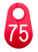 Red Nylon Tags 1-100 - 75  