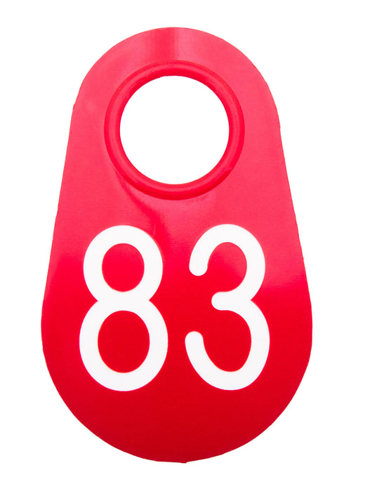 Red Nylon Tags 1-100 - 83  