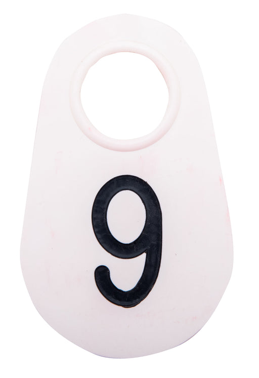 Bock's Nylon Numbered Identification Tags 1-100, White - 9  