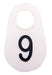 Bock's Nylon Numbered Identification Tags 1-100, White - 9  