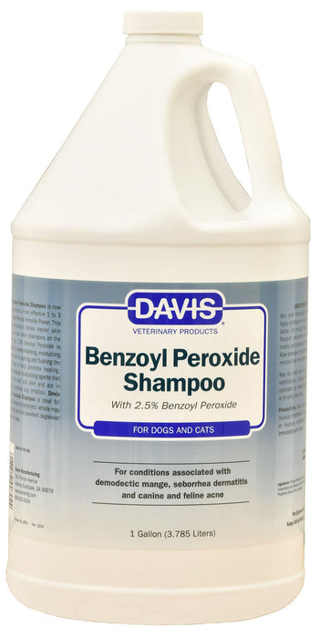 Davis Benzoyl Peroxide Pet Shampoo - Benzoyl Peroxide Shampoo, Gallon  