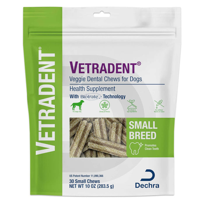 Vetradent Veggie Dental Chews for Dogs – Plaque & Tartar Control, Fresh Breath, Daily Oral Care Treats