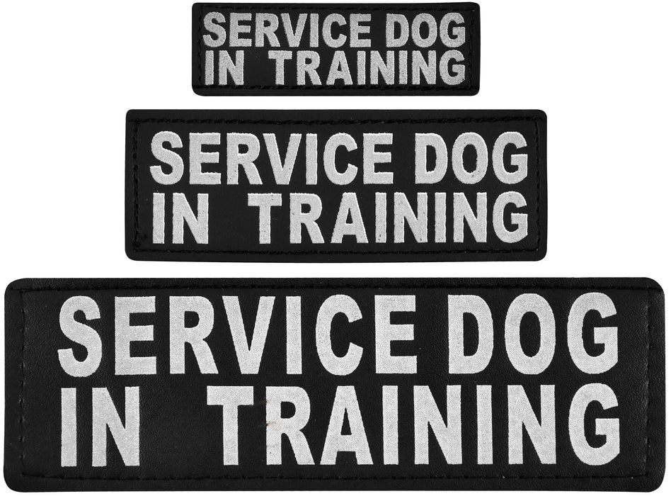 Reflective "Service Dog In Training" Patches, set of 2 - A  