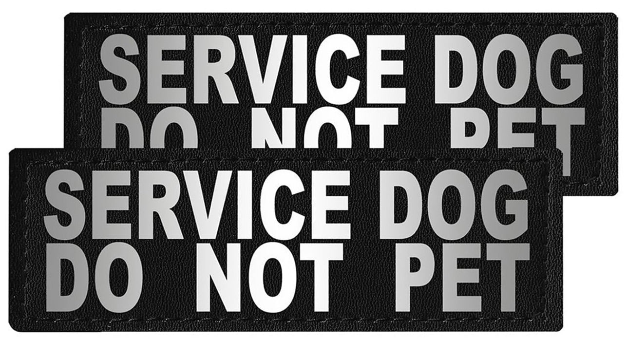 Reflective "Service Dog Do Not Pet" Patches, Set of 2 - B  