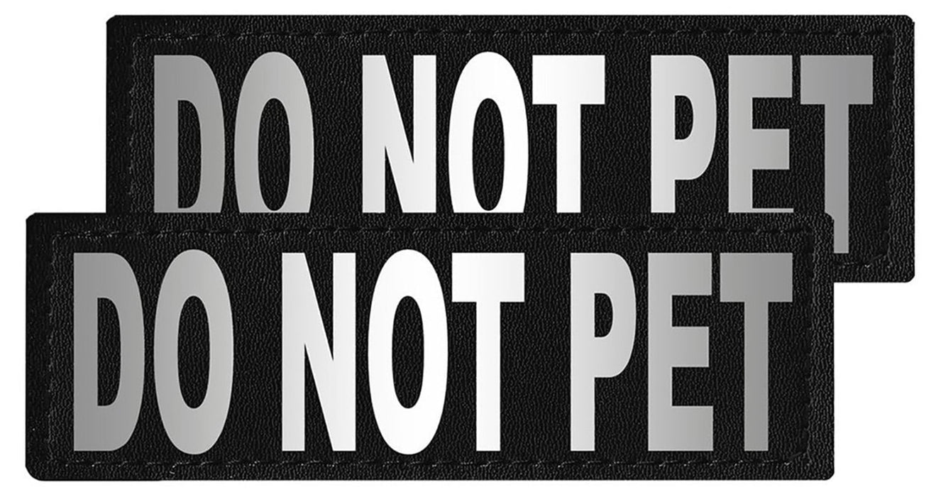 Reflective "Do Not Pet" Patches, Set of 2 - A  