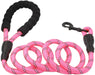 Doggy Tales Braided Rope Leash, 5 ft - Pink  