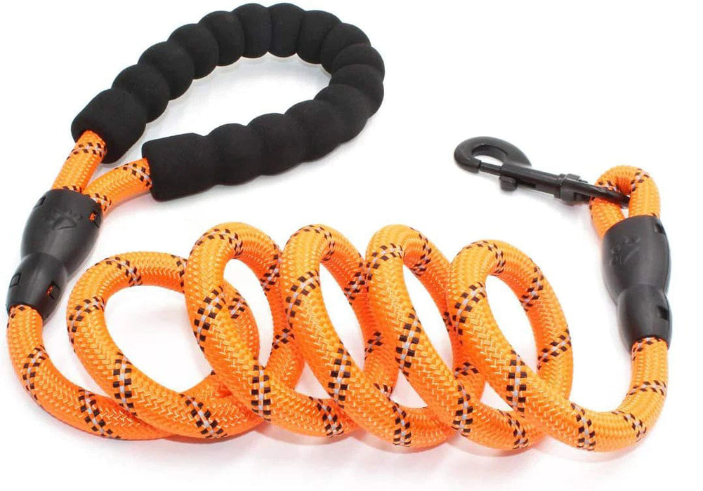 Doggy Tales Braided Rope Leash, 5 ft - Orange  