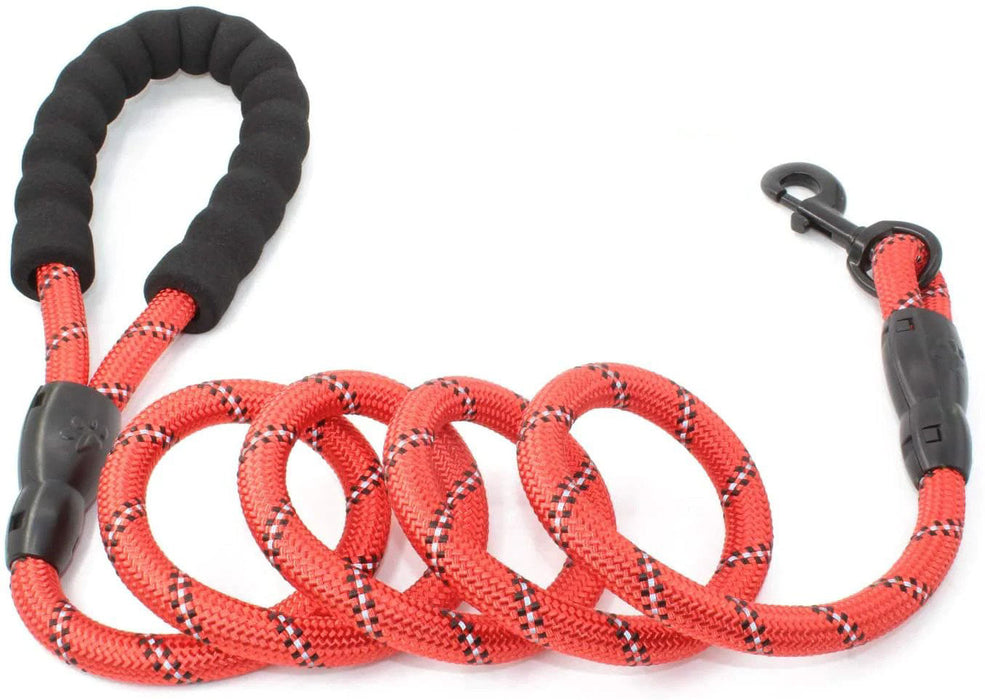 Doggy Tales Braided Rope Leash, 5 ft - Red  