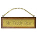 Wooden Stall Sign with Chain -   