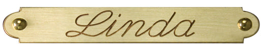 English Style Name Plates - 4-1/4" x 3/4" Brass English Style Name Plate  