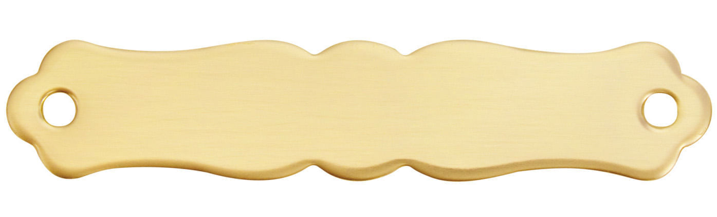 Scrolled Name Plates - 4" x 3/4" Brass Scrolled Name Plate  