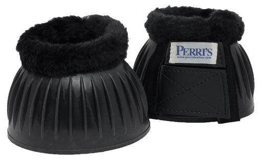 Perri's Fleece Ribbed Bell Boots - Black Large 