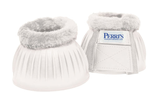 Perri's Fleece Ribbed Bell Boots - White Large 