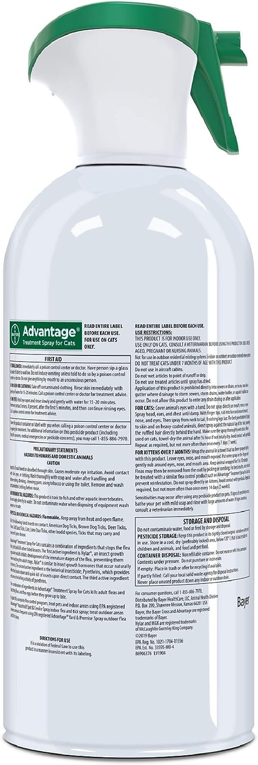 Advantage Treatment Spray for Cats, 8 oz -   