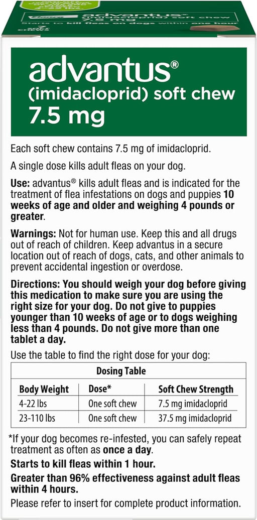 Advantus Soft Chews for Dogs 4-22 lb - 7 count Advantus Soft Chew, 4-22 lb  