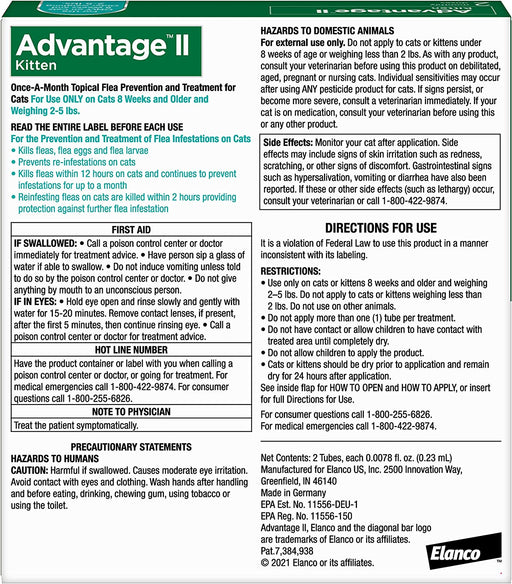 Advantage II for Kittens 2-5 lb -   