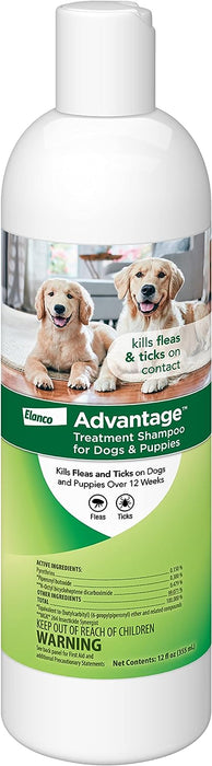 Advantage Treatment Shampoo for Dogs & Puppies - 12 oz Advantage Treatment Shampoo, Dog/Pup  