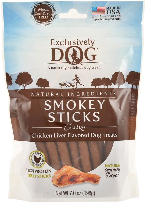 Smokey Sticks Chewy Chicken Liver Flavor Dog Treats -   