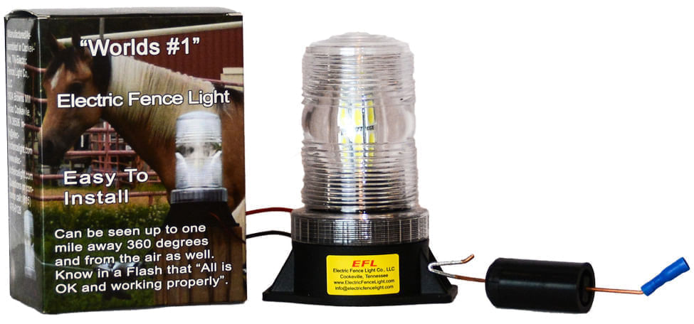 Electric Fence Light w/ LED Bulb -   