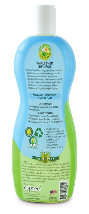 Espree Simple Shed Pet Shampoo with Aloe Vera -   