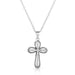 Expressive Faith Crystal Cross Necklace -   