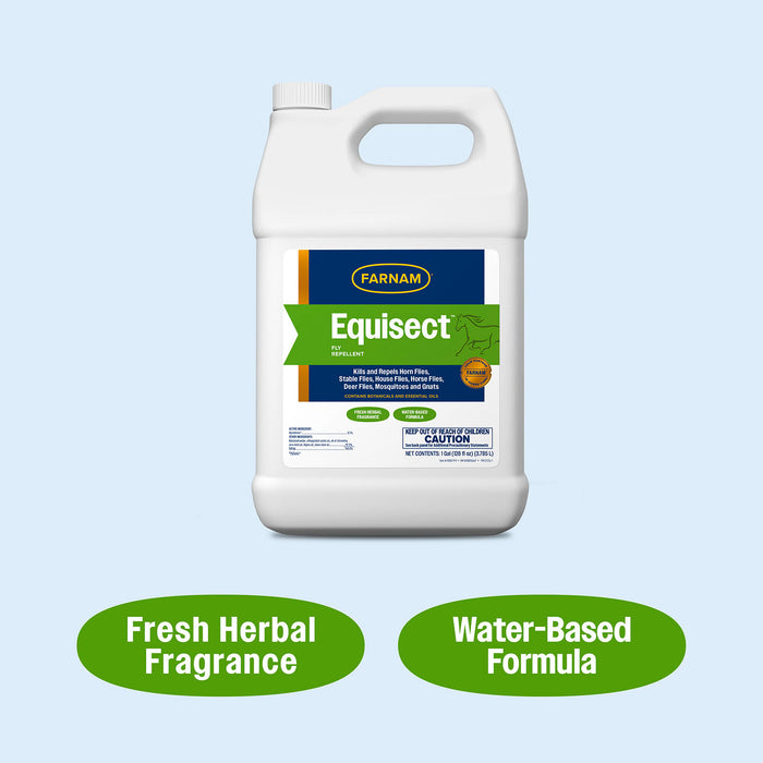 Farnam Equisect Water-Based Botanical Fly Repellent with Herbal Scent for Horses, Dogs and Cats