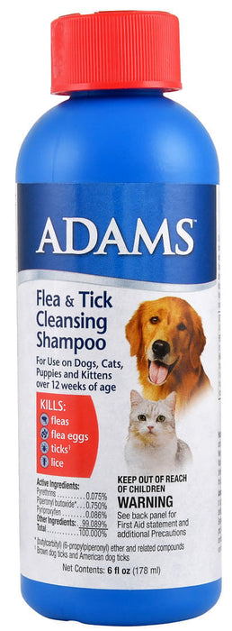 Adams Flea & Tick Cleansing Shampoo - 6 oz Adams Flea & Tick Cleansing Shampoo  